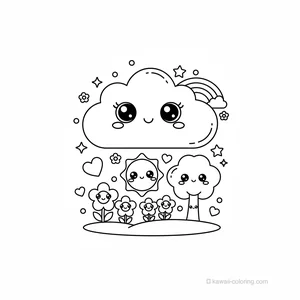 Coloriage Kawaii Nature Kawaii #29