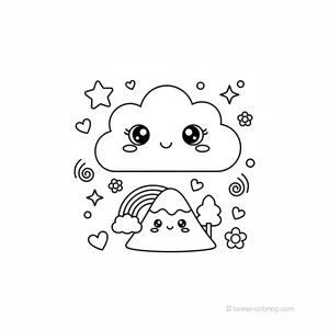 Coloriage Kawaii Nature Kawaii #25