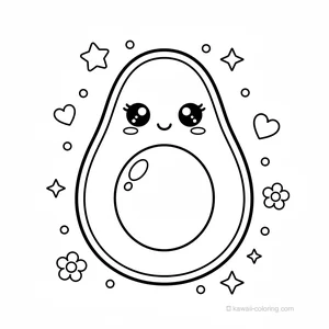 Coloriage Kawaii Nourriture Kawaii #24