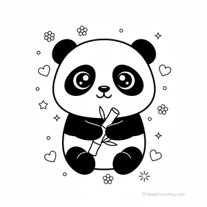 Coloriage Kawaii Pandas Kawaii #26