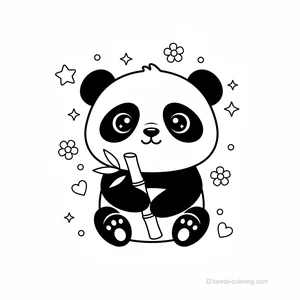 Coloriage Kawaii Pandas Kawaii #22