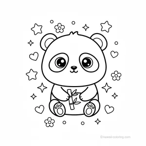 Coloriage Kawaii Pandas Kawaii #21