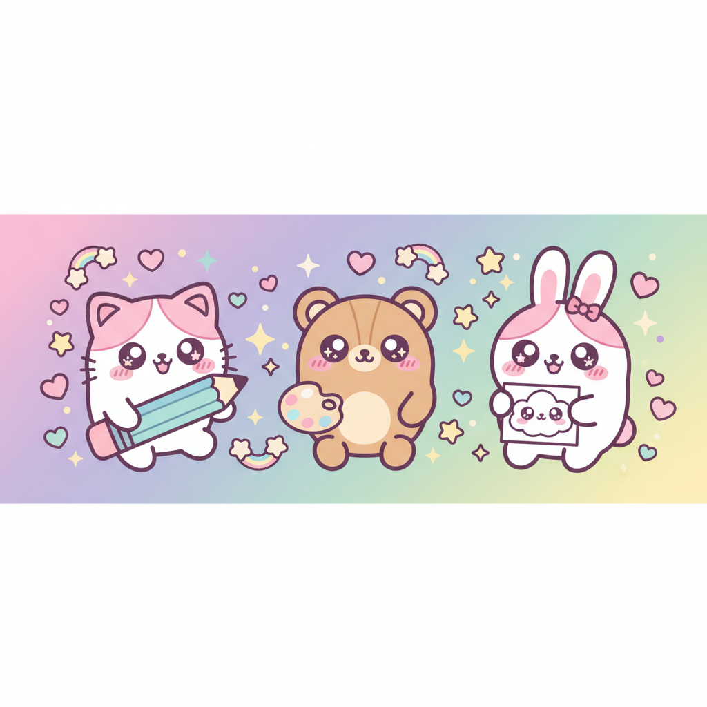 Dibujar un personaje kawaii Fácil Guía paso a paso