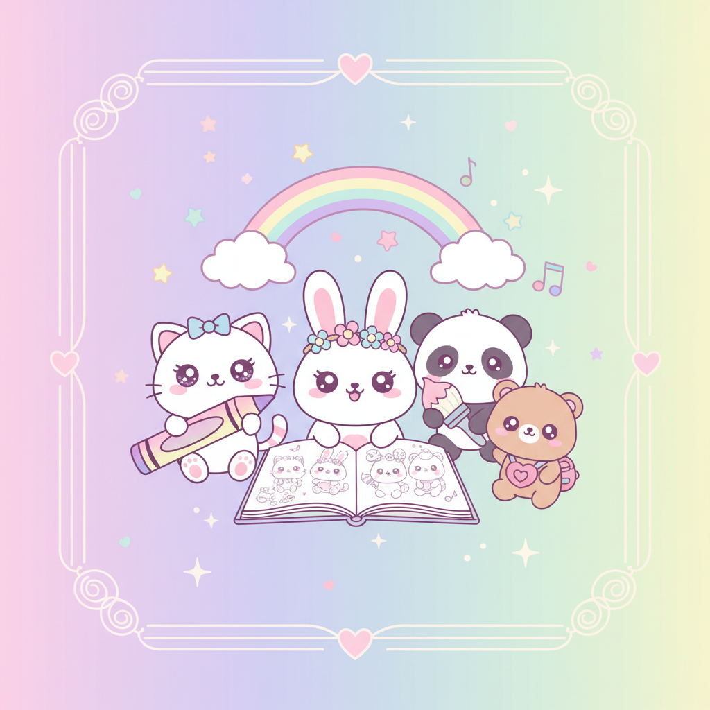 ¡Animales Kawaii para Colorear Más Adorables Tus Dibujos!