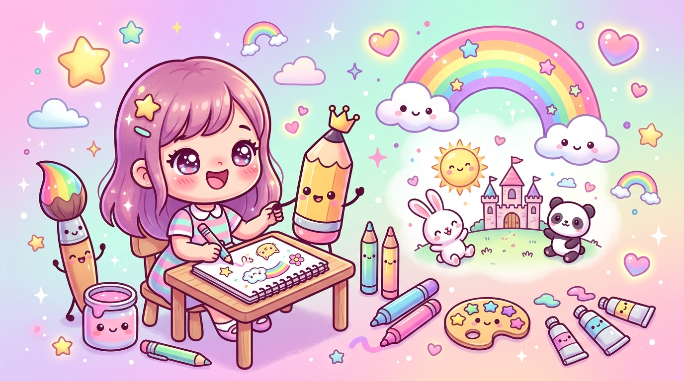 Kawaii-Zeichnen lernen: Einfacher Leitfaden für Ihr Kind