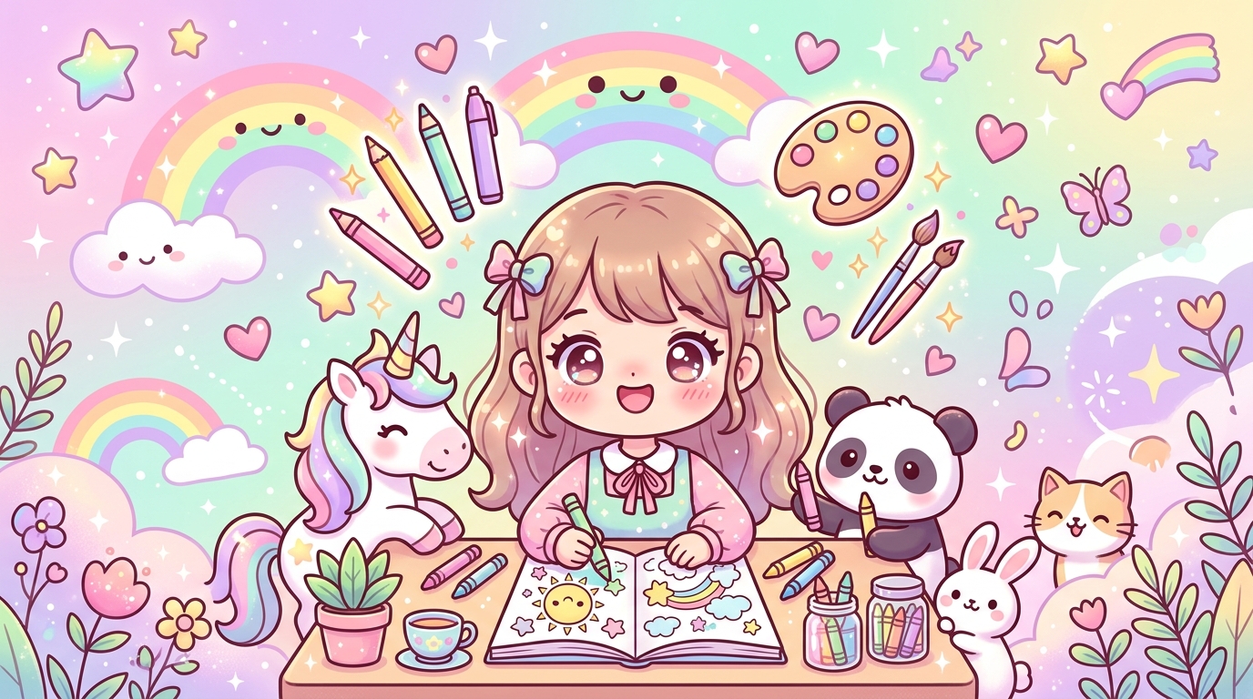 Beneficios de colorear kawaii: mejora tu estado de ánimo a diario