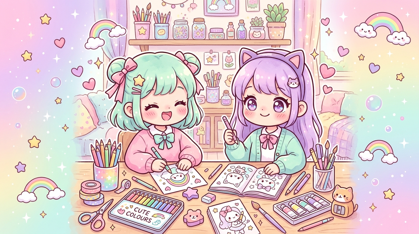 La guía definitiva de material de colorear kawaii para principiantes