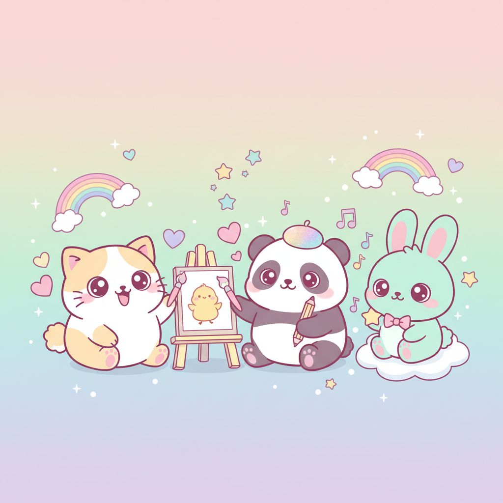 Dessiner animaux kawaii Facile Guide pas à pas pour débutants