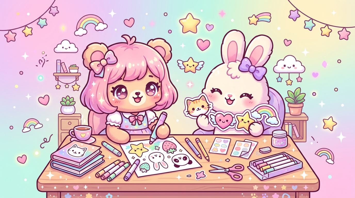 Comment créer des stickers kawaii uniques avec vos coloriages