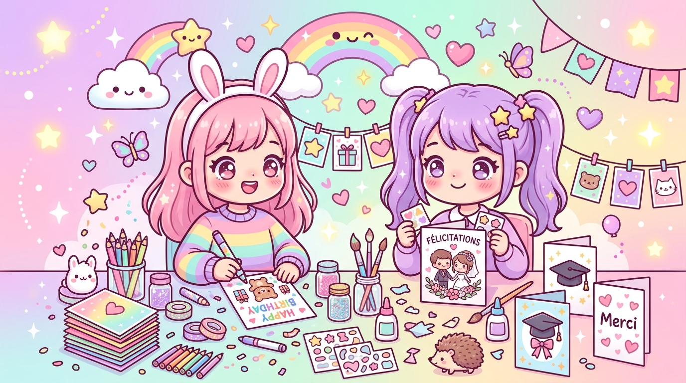 Créez une carte vœux kawaii unique pour toutes vos occasions