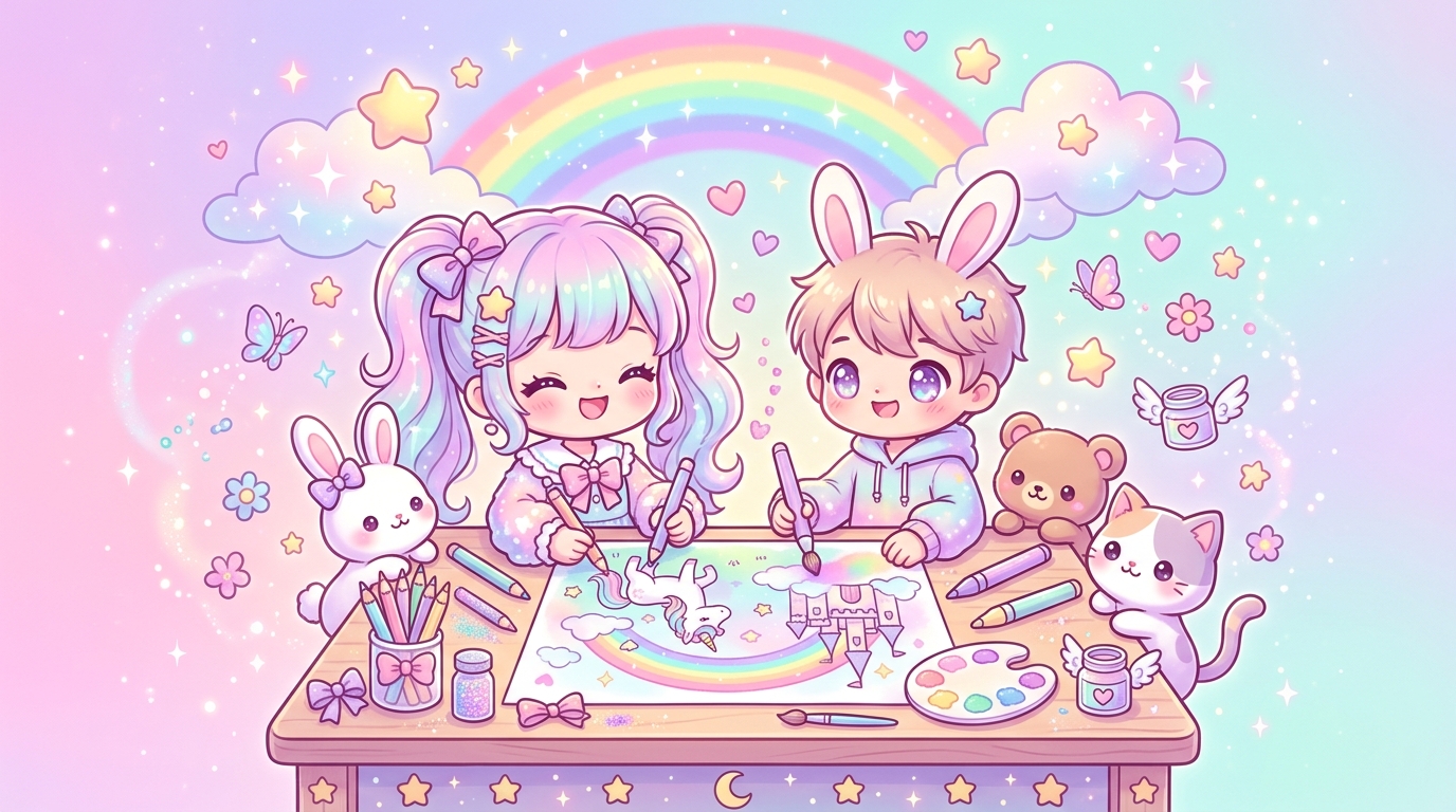 Imparare a colorare in stile kawaii con sfumature per un effetto magico