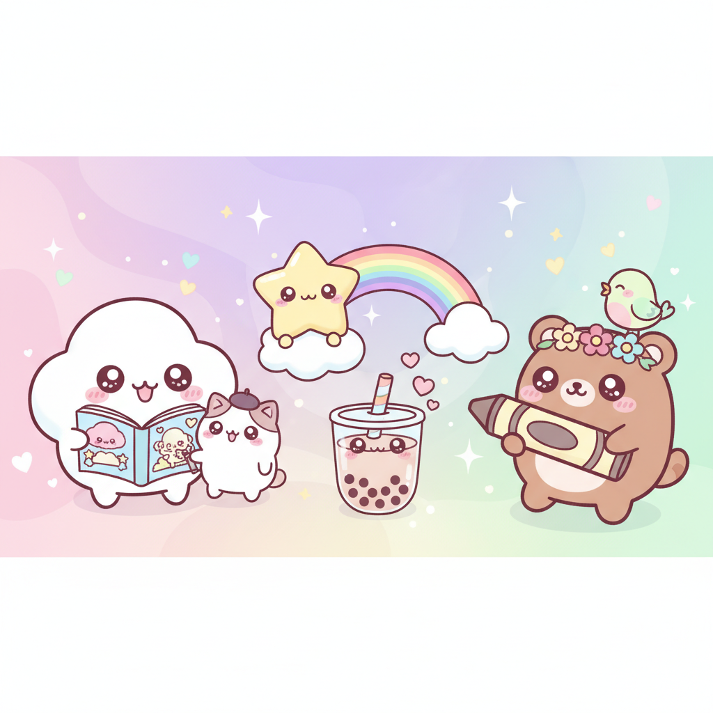 Coloriage Kawaii Bien-Être : Boostez Votre Humeur Mignonnement