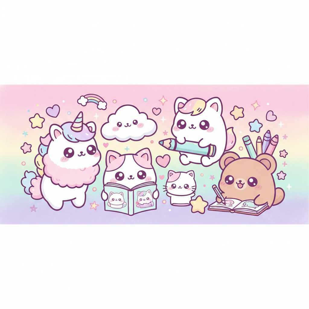 Coloriage Kawaii Facile: Le Guide Mignon pour Débutants!