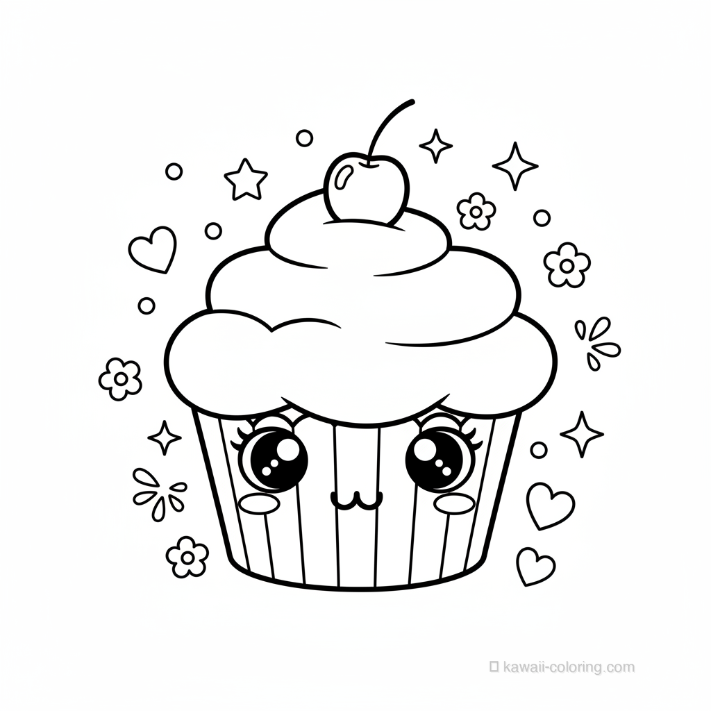 Kawaii Sweets Ausmalbild #23