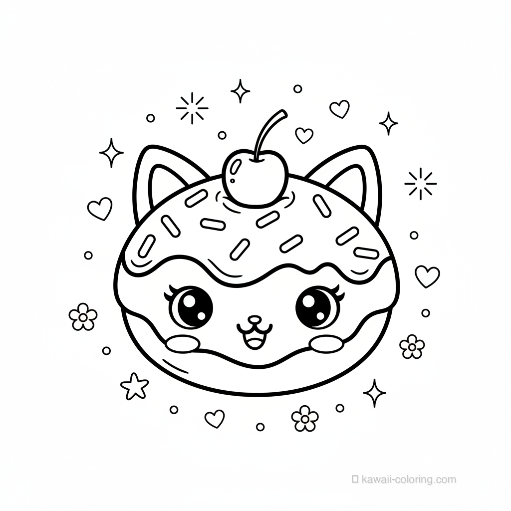 Coloriage Kawaii Bonbons Kawaii #27