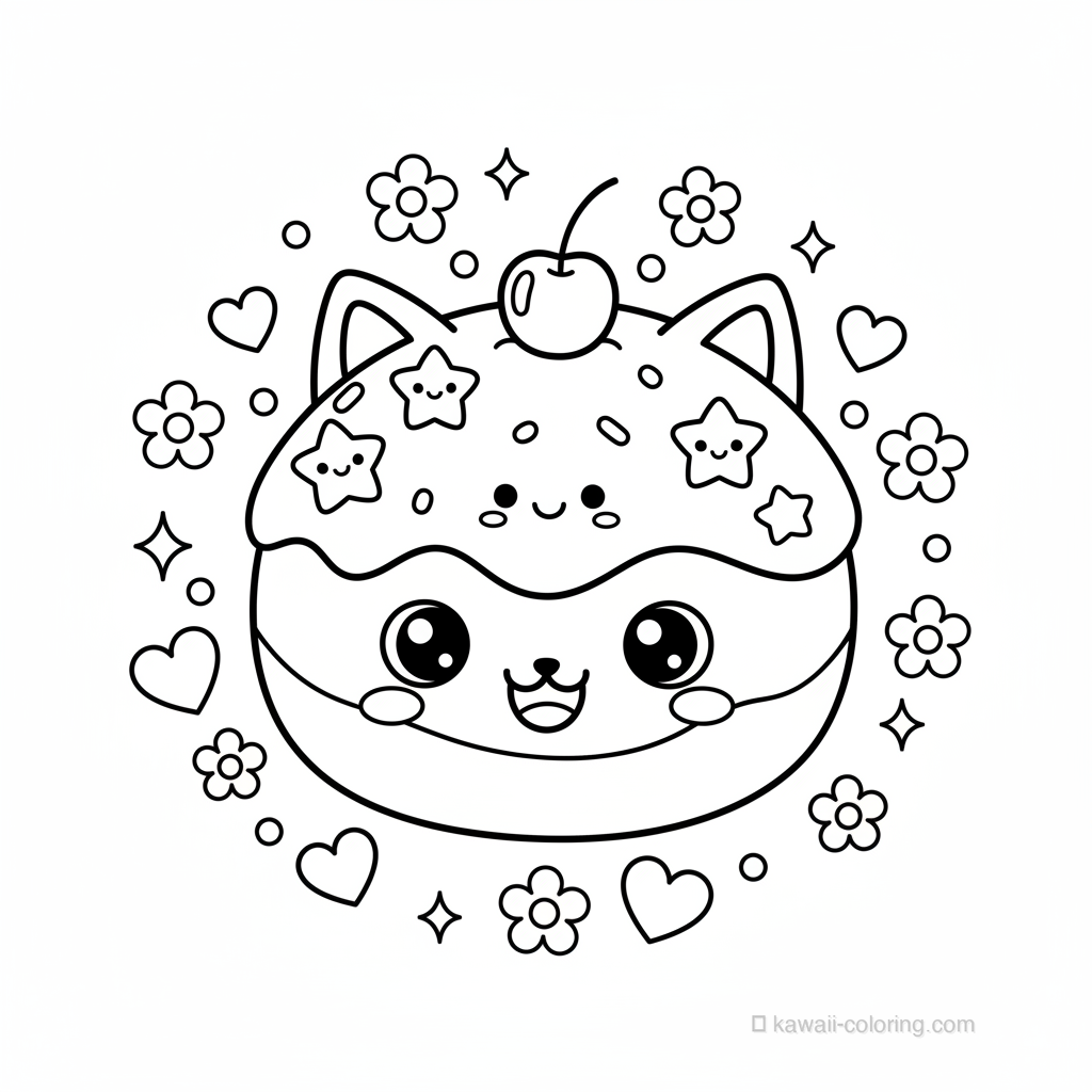 Coloriage Kawaii Bonbons Kawaii #28