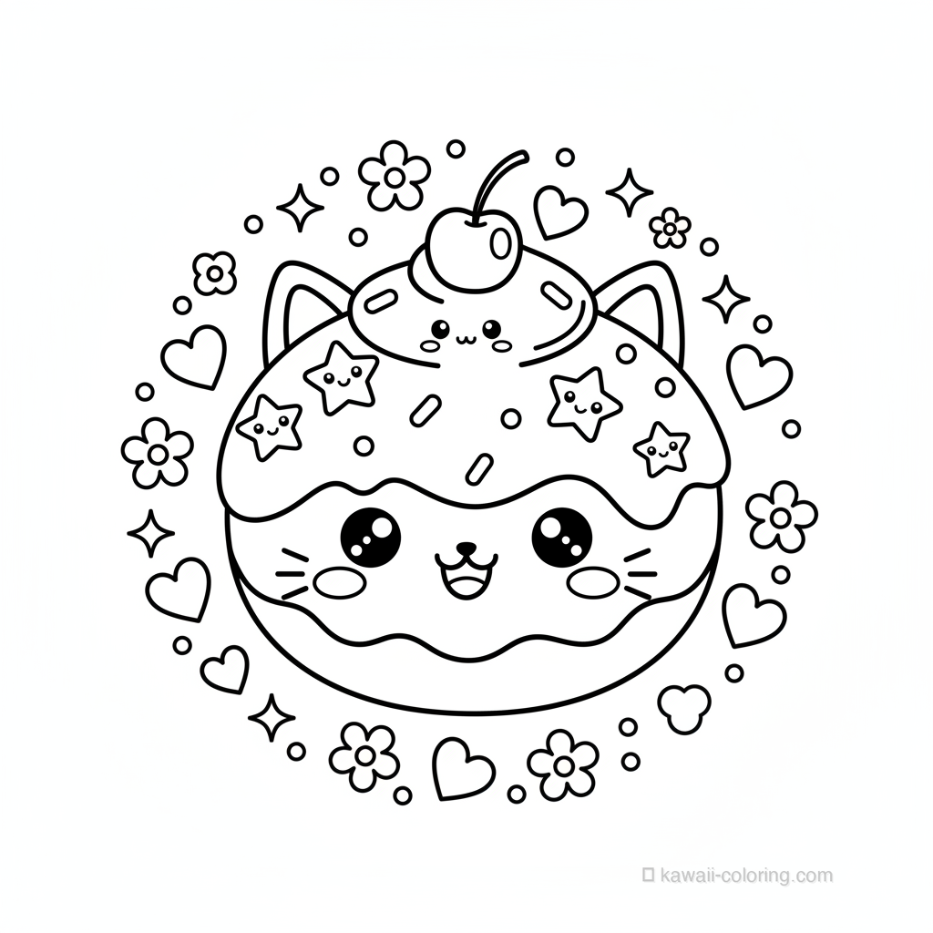 Coloriage Kawaii Bonbons Kawaii #21