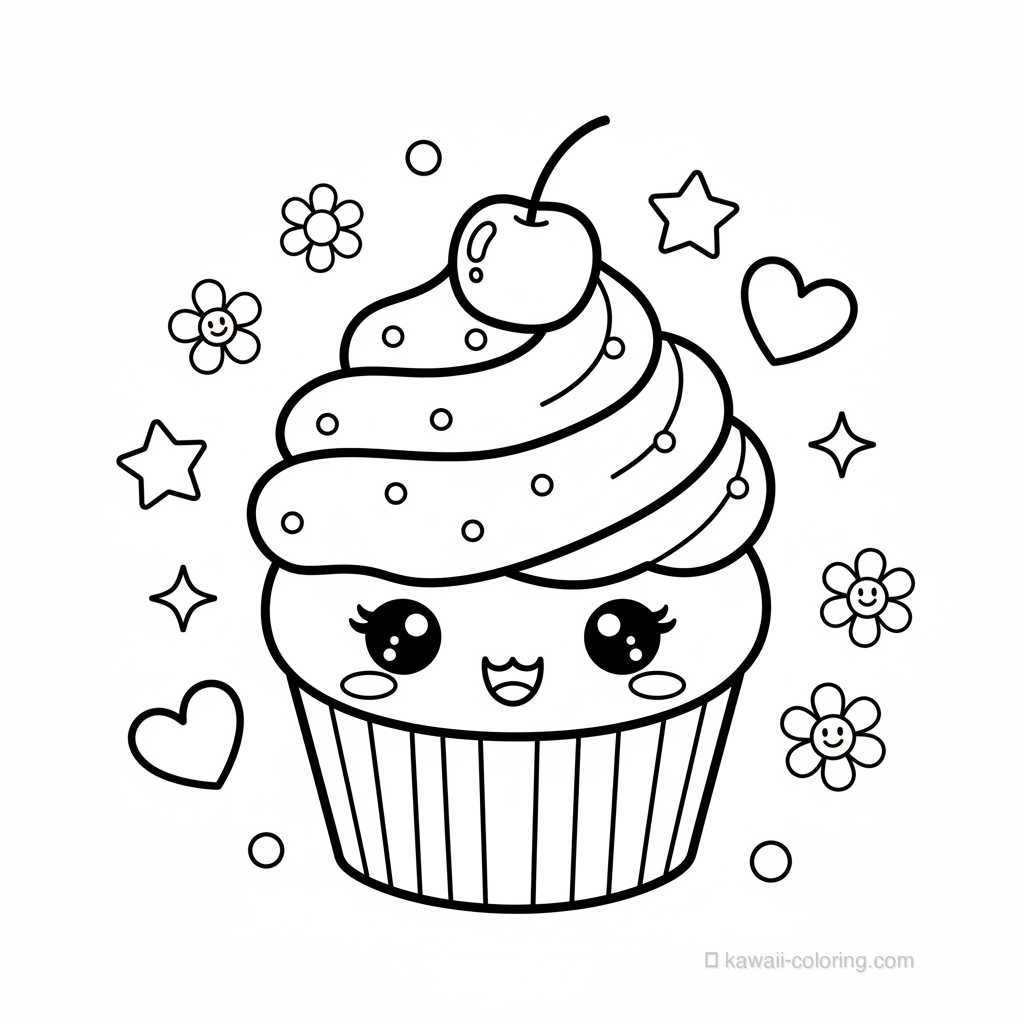Coloriage Kawaii Bonbons Kawaii #26