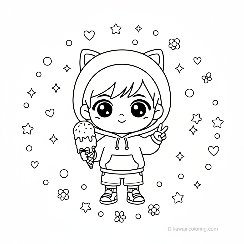 Coloriage Kawaii Chibi Boys #17