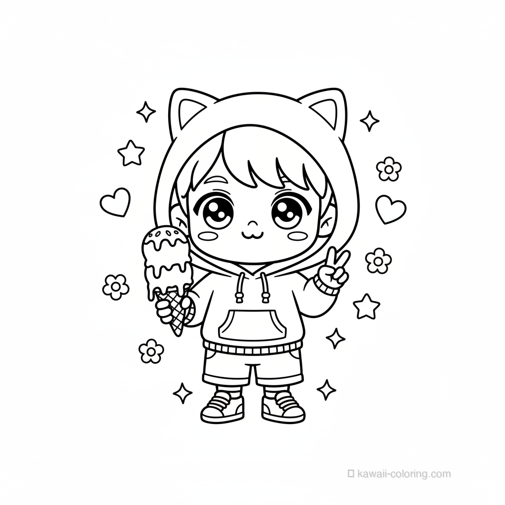 Coloriage Kawaii Chibi Boys #15