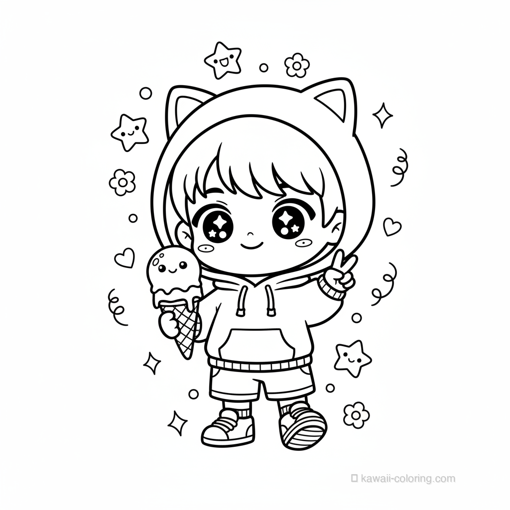 Coloriage Kawaii Chibi Boys #20