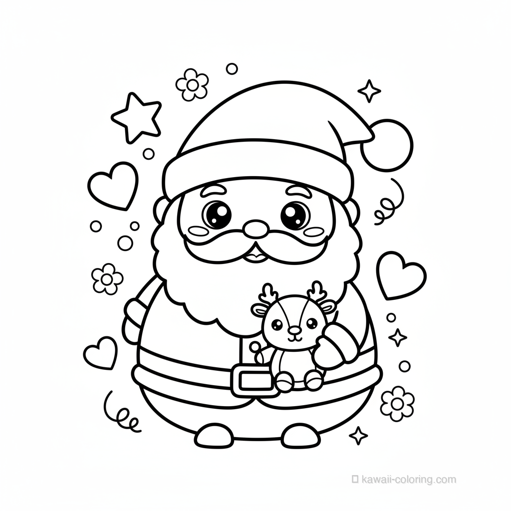 Coloriage Kawaii Christmas Kawaii #6
