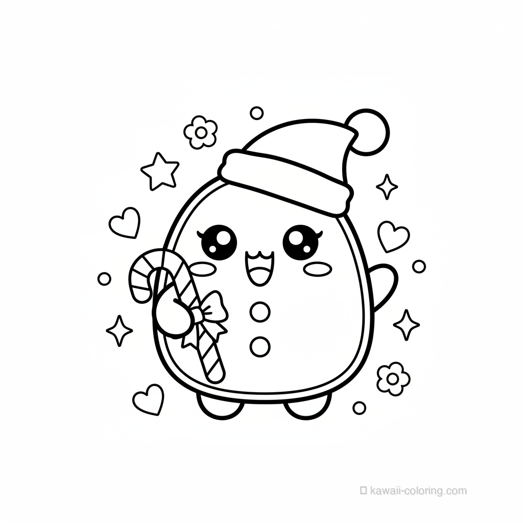 Coloriage Kawaii Christmas Kawaii #7