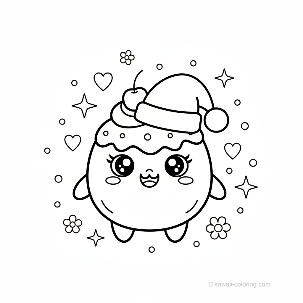 Coloriage Kawaii Christmas Kawaii #10