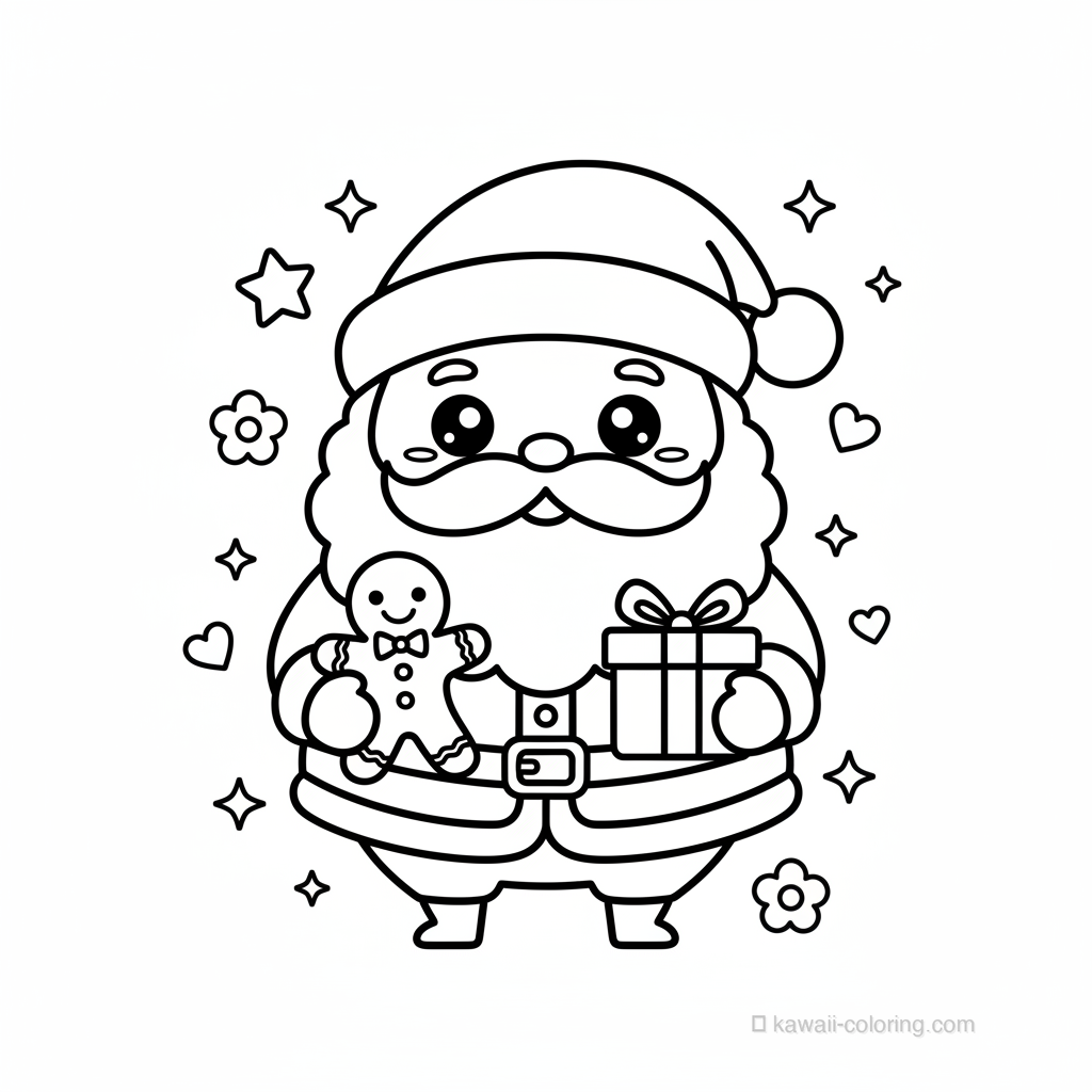 Kawaii Christmas Kawaii Ausmalbild #2