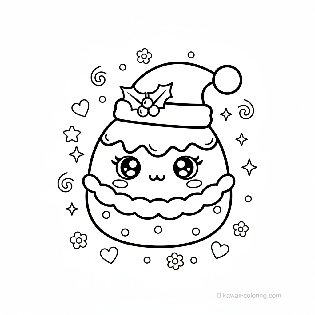 Coloriage Kawaii Christmas Kawaii #9