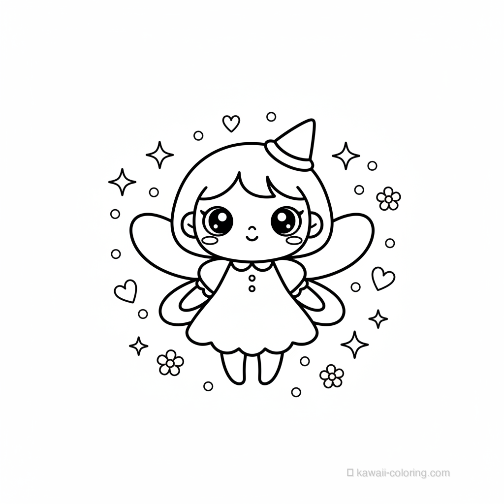 Kawaii Fairies Ausmalbild #2