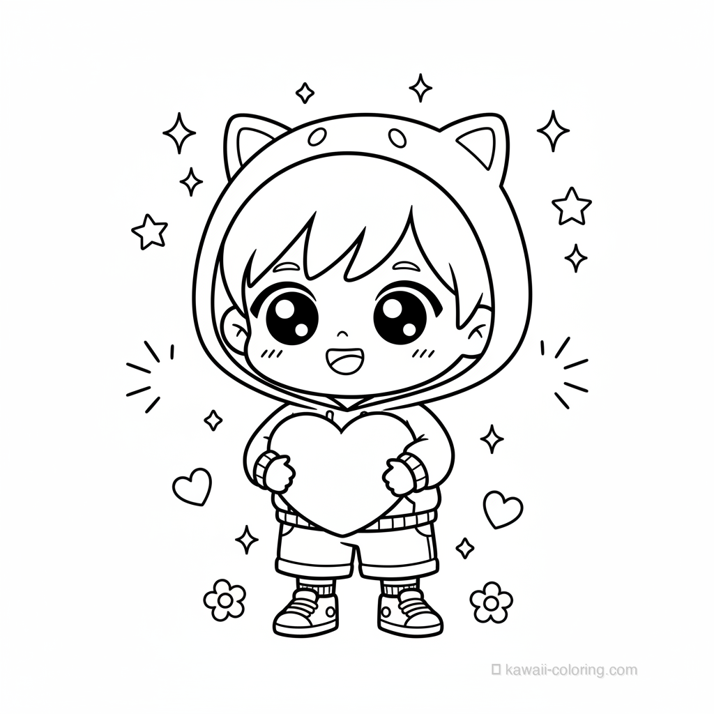 Desenho Kawaii Chibi Boys para Colorir #30