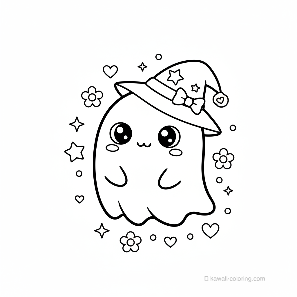 Disegno Kawaii Halloween Kawaii da Colorare #20