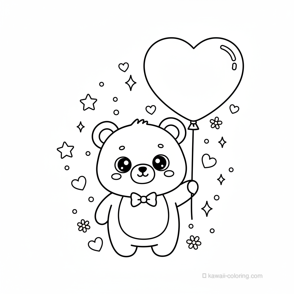 Ours Kawaii avec Ballon #14