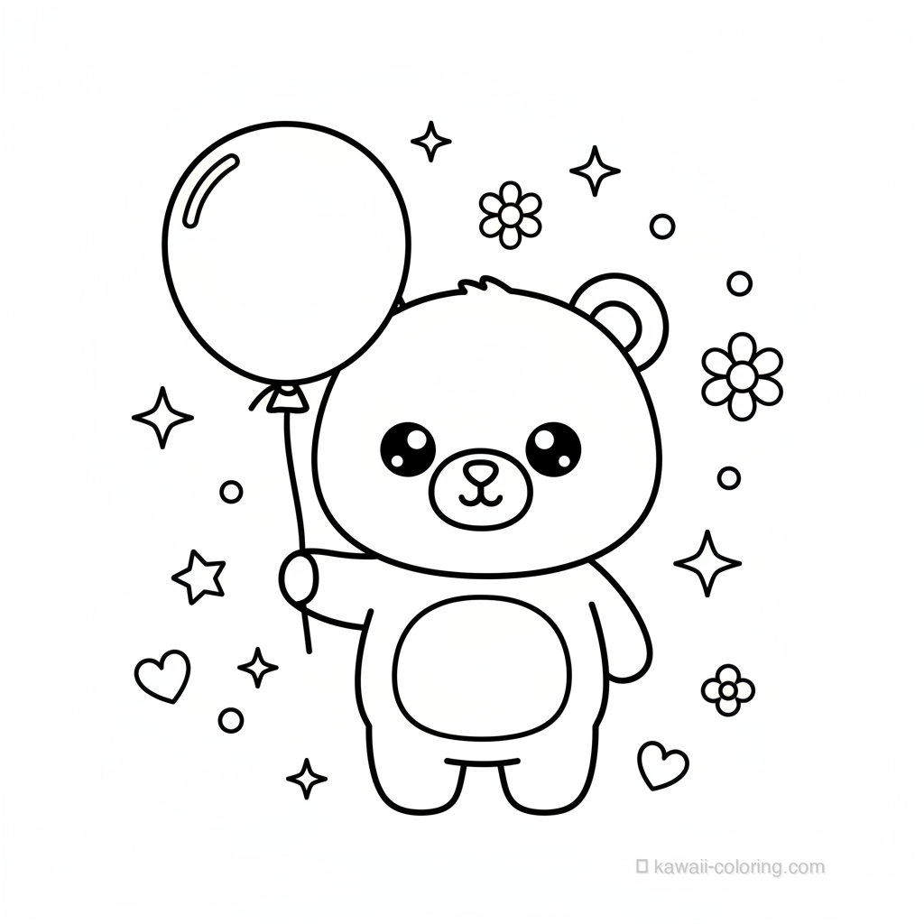 Disegno Kawaii Bears da Colorare #18