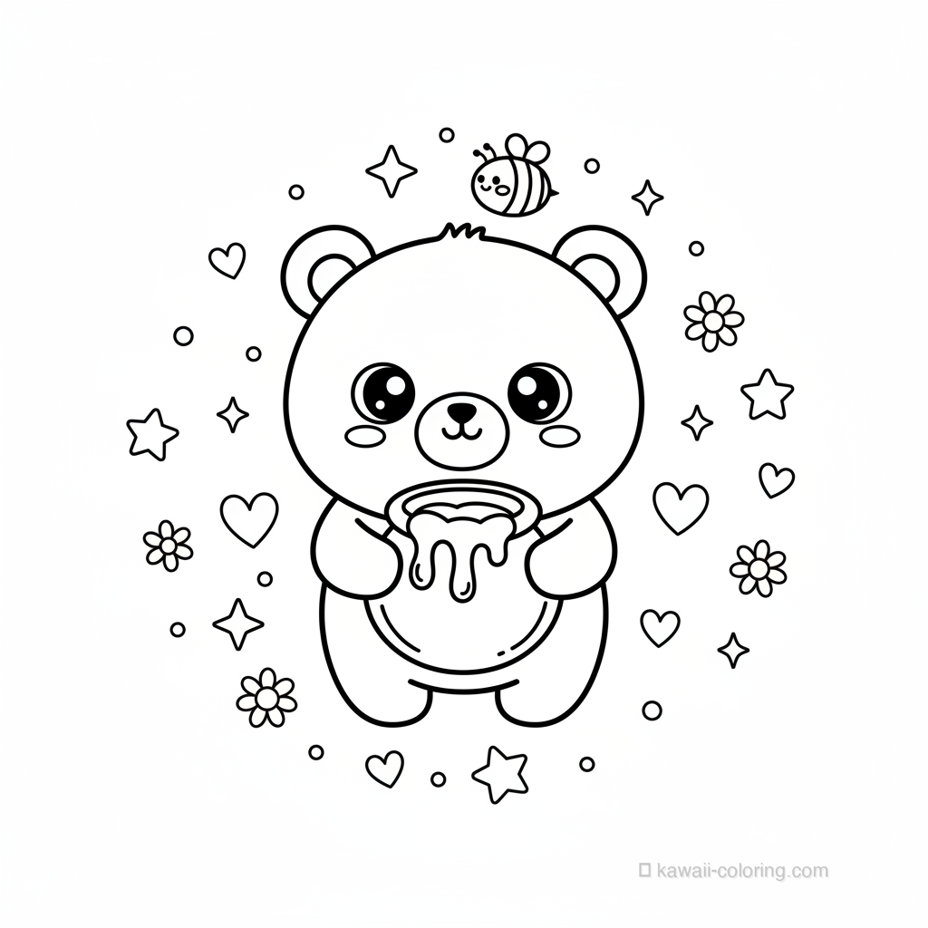 Ours Kawaii avec Miel #6