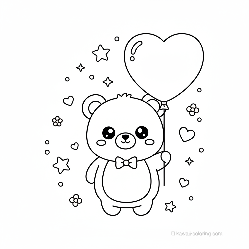 Ours Kawaii avec Ballon #16