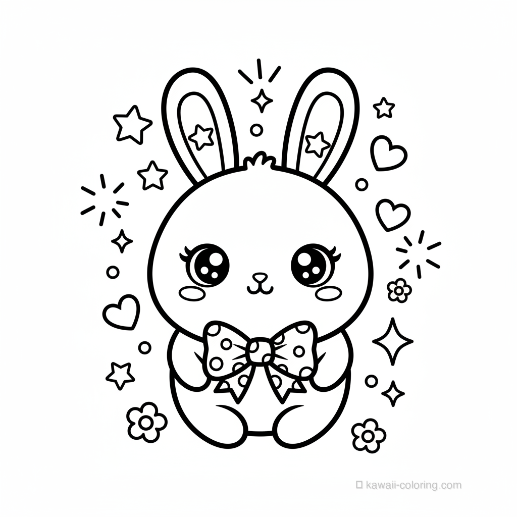 Lapin Kawaii Noeud Papillon #10