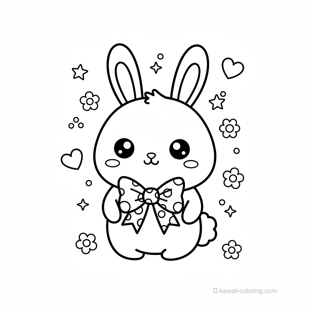 Lapin Kawaii Noeud Papillon #12
