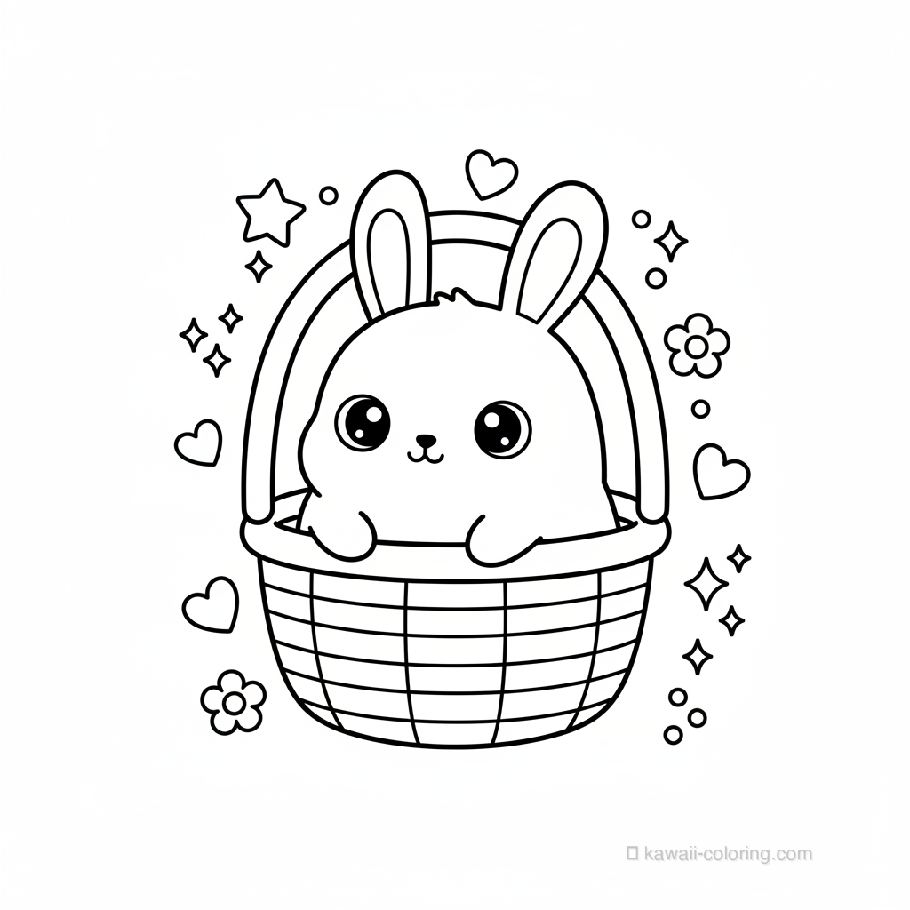 Lapin Kawaii dans Panier #16