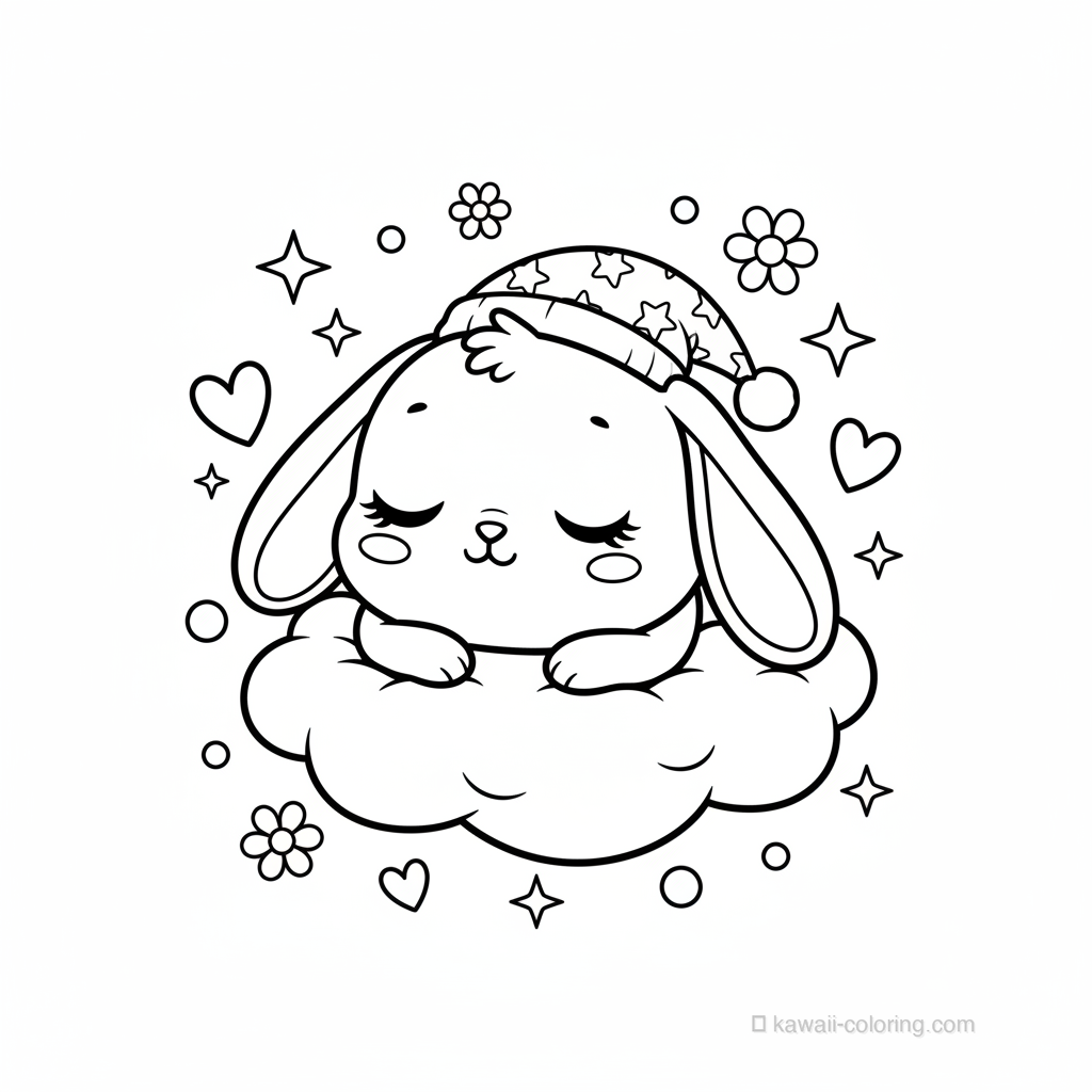 Bébé Lapin Kawaii Endormi #8