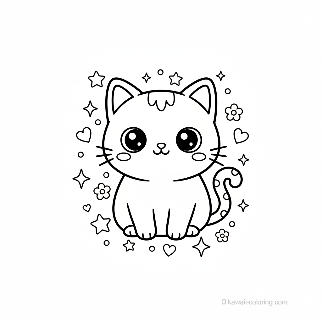 Chat Kawaii Étoilé #15