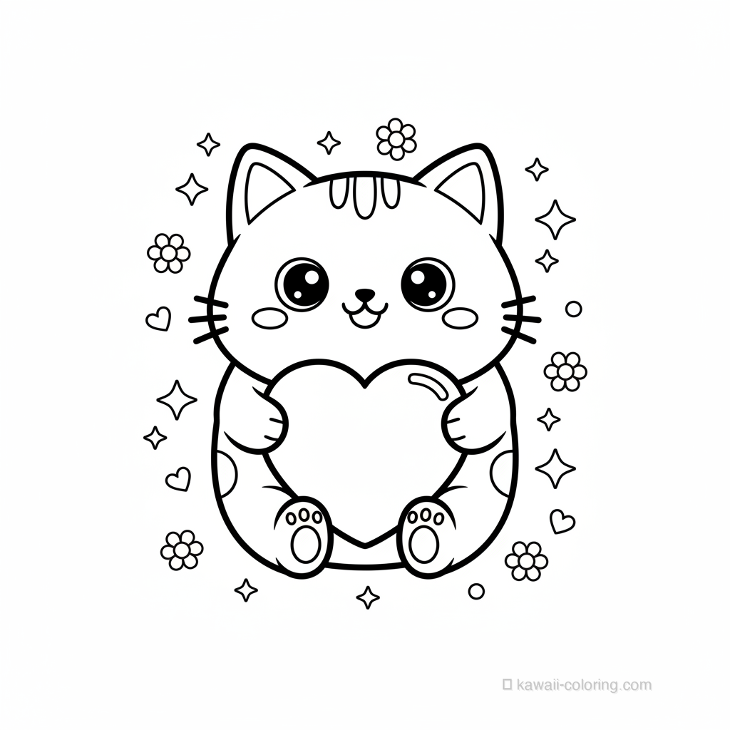 Chat Chibi avec Coeur #7