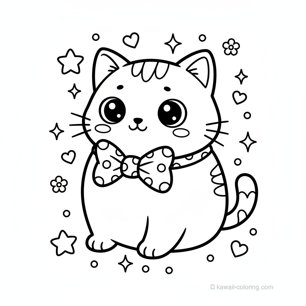 Chat Kawaii avec Noeud #16