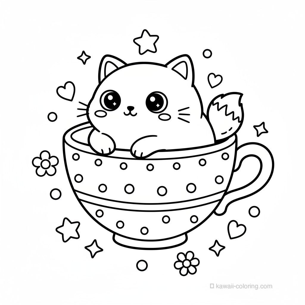 Chat Kawaii dans Tasse #11