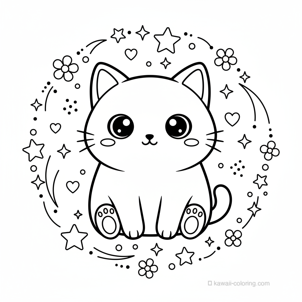 Chat Kawaii Étoilé #14