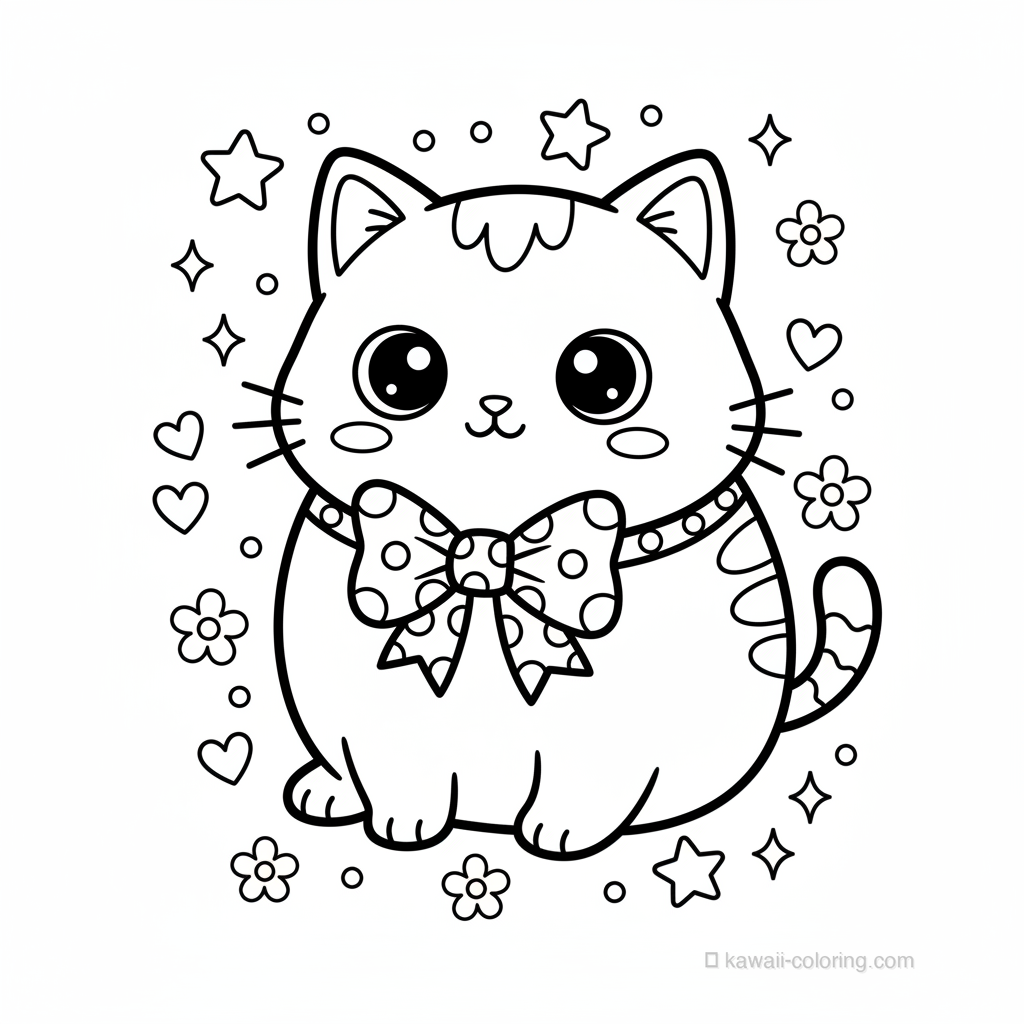 Chat Kawaii avec Noeud #5