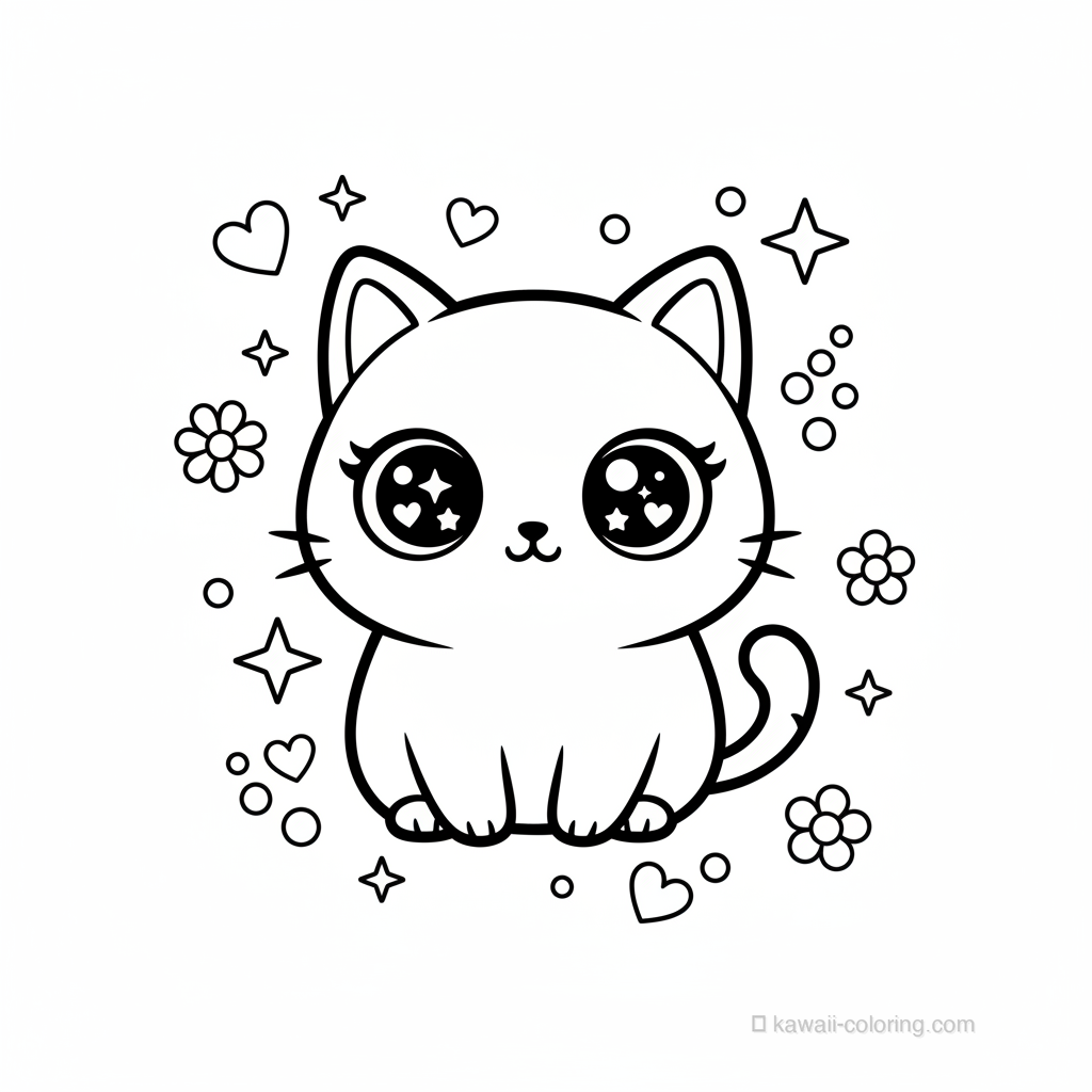 Chat Kawaii aux Grands Yeux #20