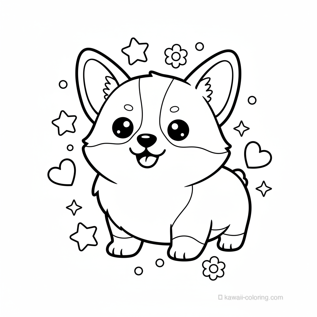 Smiling Kawaii Corgi #11