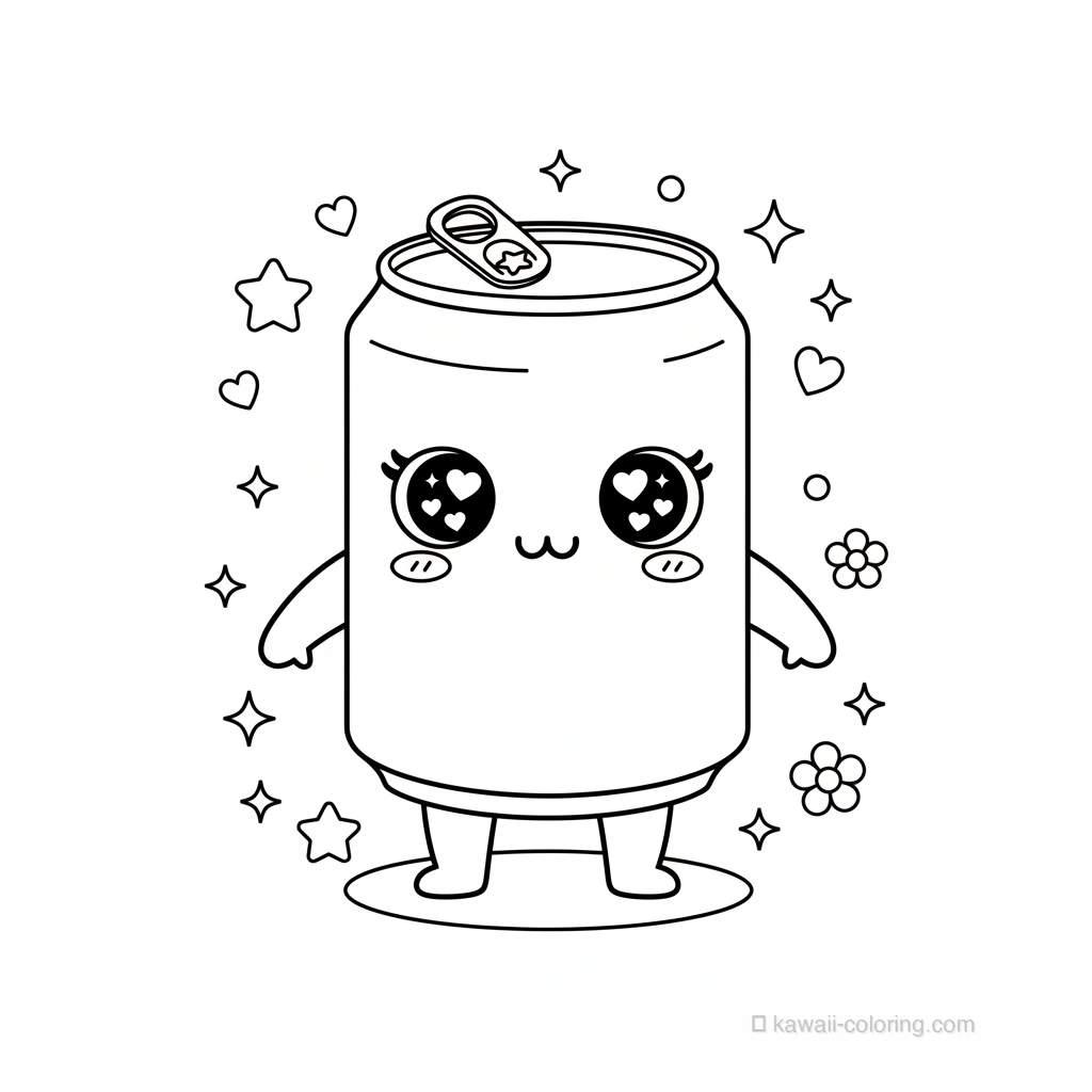 Kawaii Drinks Ausmalbild #15